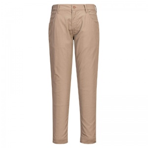 Portwest FR404 Flame-Resistant Slim-Fit Stretch Work Trousers (Khaki)