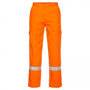 Portwest FR412 Flame-Resistant Lightweight Anti-Static Cargo Trousers (Orange)