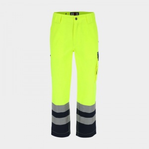Herock Olympus Water-Resistant High-Vis Work Trousers (Yellow/Navy)