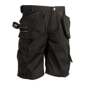 Herock Pallas Bermuda Water-Resistant Work Shorts with Fixed Nail Pockets (Black)