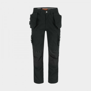 Herock Shortleg Dagan Water-Resistant Trade Work Trousers (Black)