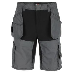 Herock Speri 4-Way Stretch Bermuda Work Shorts with Fixed Nail Pockets (Anthracite/Black)
