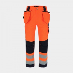 Herock Styx Waterproof High-Vis Trousers With Holster Pockets (Orange/Navy)