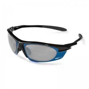 JSP Meteor Blue Frame Silver Mirror Sport Glasses