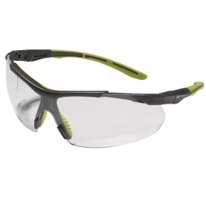 JSP Phantom Grey and Green Frame Clear Lens Safety Glasses