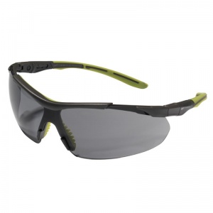 JSP Phantom Grey and Green Frame Smoke Lens Safety Glasses
