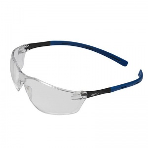 JSP Rigi Black and Blue Clear Slimline Safety Glasses