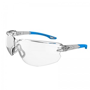 JSP Seez Grey Blue Clear Lens Safety Glasses