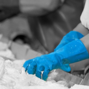 Polyco Nitri-Tech III Lite Blue Fishscale Chemical Resistant Gloves 91