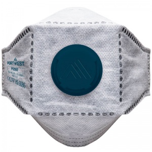 Portwest P292 FFP2 Eagle Valved Fold-Flat Carbon Filter Respirator (Pack of 10)