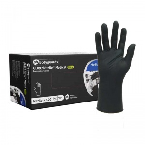 Polyco Bodyguards GL897 Black Nitrile Powder-Free Disposable Gloves