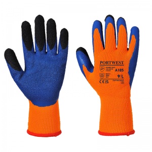 Portwest A185 Dual Layer Latex Thermal Orange and Blue Gloves