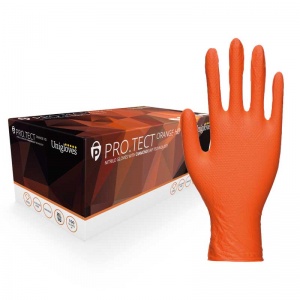 PRO. TECT GA005 Orange Examination Food Nitrile Gloves