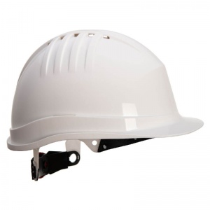 Portwest PS62 Expertline Industrial Ventilated Work Safety Helmet with Wheel Ratchet (White)
