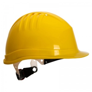 Portwest PS62 Expertline Industrial Ventilated Work Safety Helmet with Wheel Ratchet (Yellow)