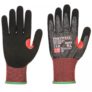 Portwest A672 CS Nitrile-Coated Cut-Resistant Grip Gloves