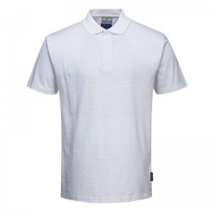 Portwest AS21 White Anti-Static ESD Polo Shirt