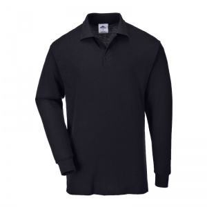 Portwest B212 Black Long Sleeve Polo Shirt