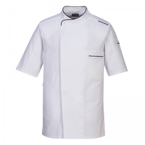 Portwest C735 Short-Sleeve Chefs White Surrey  Jacket