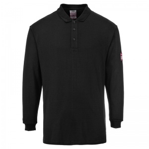 Portwest FR10 Modaflame Black Anti-Static FR Polo Shirt