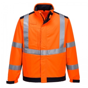 Portwest MV72 Orange Modaflame High-Vis Softshell Jacket