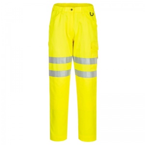 Portwest EC40 Eco Hi-Vis Work Trousers with Knee Pad Pockets (Yellow)