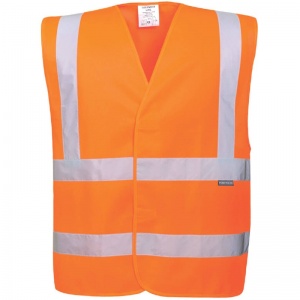 Portwest EC76 Eco Hi-Vis Orange Vest (Pack of 10)