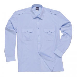 Portwest S102 Long Sleeve Blue Pilot Shirt