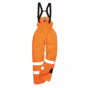 Portwest S781 Orange Bizflame Rain Lined High-Vis Flame Resistant Trousers