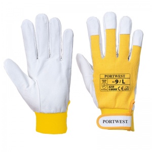Portwest Tergsus Large Yellow Leather Gloves A250YE
