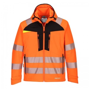 Portwest DX475 DX4 Orange Hi-Vis Softshell Jacket