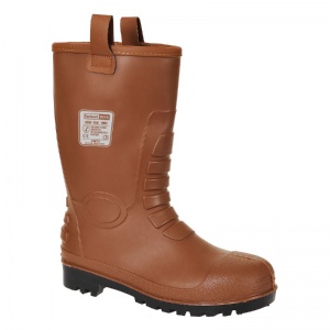 Portwest FW75 S5 CI Neptune PVC/Nitrile Fur Lined Tan Rigger Safety Boots