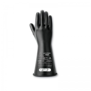 Ansell ActivArmr RIG114B Latex Class 1 Insulation Gloves (Black)