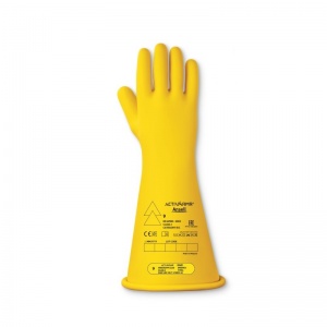 Ansell ActivArmr RIG214Y Class 2 Rubber Gloves (Yellow)
