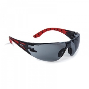 Riley Stream Red Grey-Lens Safety Glasses RLY00202