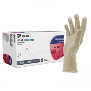 Shield2 GD47 Powder Disposable Vinyl Gloves