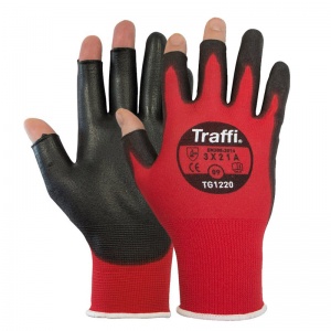 TraffiGlove TG1220 Metric Exposed Fingers Cut Level A Gloves