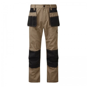 TuffStuff 710 Dual-Holstered Stone-Colour Work Trousers with Knee Pad Pockets