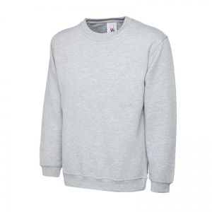 Uneek UC201 Premium Polycotton Work Sweatshirt (Heather Grey)