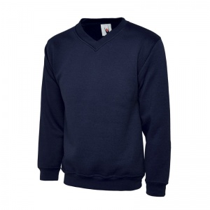 Uneek UC204 Premium V-Neck Work Sweatshirt (Navy)