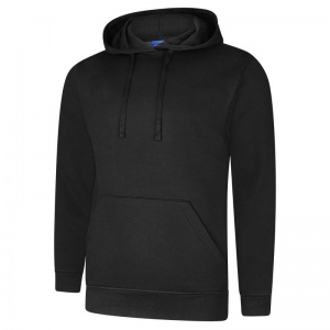 Uneek UC509 Deluxe Unisex Hooded Work Sweatshirt (Black)