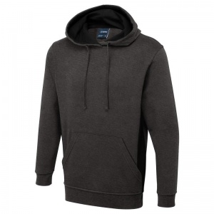Uneek UC517 Unisex Two-Tone Hooded Sweatshirt (Charcoal/Black)