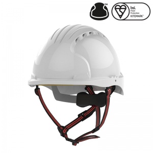 JSP EVO5 Dualswitch White Vented Industrial Climbing Safety Helmet