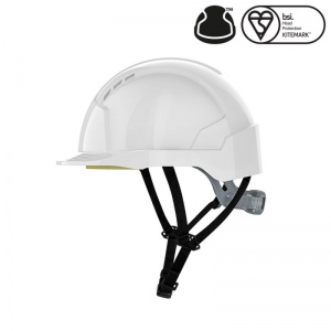 JSP EVOlite White Electrical Safety Helmet with Linesman Slip Ratchet