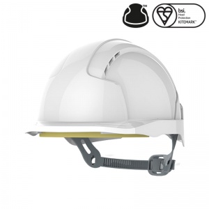JSP EVOlite White Vented Micro Peak Helmet with Slip Ratchet