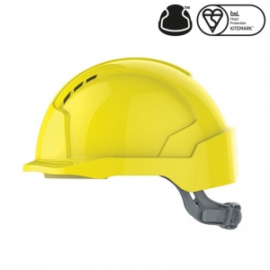 JSP EVOlite Yellow Vented Micro Peak Helmet with Slip Ratchet