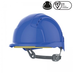 JSP EVOlite Blue Vented Micro Peak Helmet with Slip Ratchet