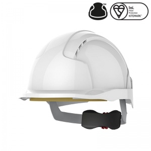 JSP EVOlite Micro Peak White Vented Helmet with Wheel Ratchet