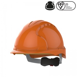 JSP EVO3 Orange Electrical Safety Helmet with Wheel Ratchet