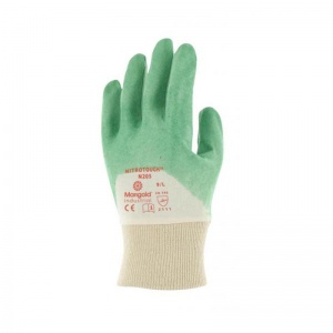 Ansell Marigold Nitrotough N205 3/4 Nitrile Dipped Cotton Utility Gloves